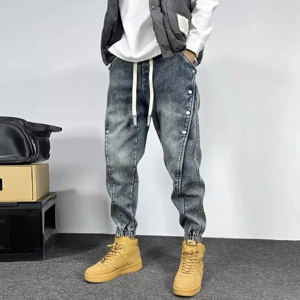 Skinny Harem Jeans Harajuku Fashion Street Trousers for Men